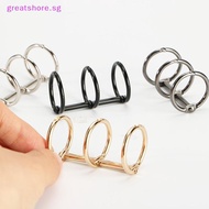 greatshore  2pcs Metal 3 Rings Binder Notebook Hinged Rings Album Spiral Binder Rings Loose Leaf Cir