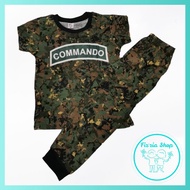 Kids Tshirt Cotton COMMANDO Full Set Boy Baju Budak Lelaki Askar