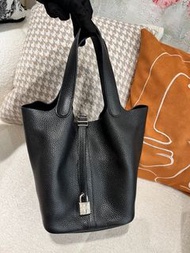 Hermes Picotin 22 黑銀 Y stamp full set