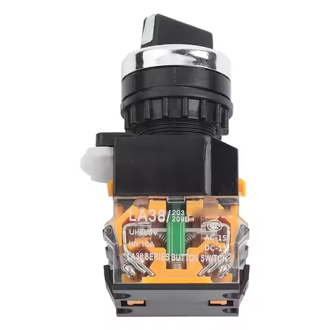 10A 3 Position 2NO Maintained Select Selector Switch Rotary Switch LA38-20X3 Self Locking Rotary Sel