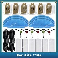 For iLife T10s Robot Vacuum Cleaner Replacement Spare Parts Accessories Main Side Brush Hepa Filter 