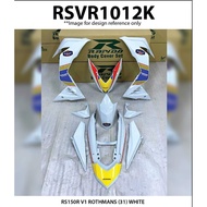 Rapido Cover Set Honda RS150R V1 V2 V3 Rothmans White (31) Accessories Motor RS 150 Supra GTR Putih SupraGTR