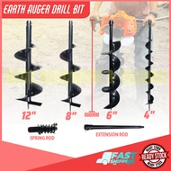 EARTH AUGER DRILL BIT 4" 6" 8" 12"/ EARTH AUGER HOLE DIGGER/ MATA MESIN DRILL TANAH/ TOOL GALI LUBAN