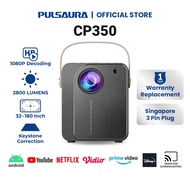 PULSAURA CP350 Portable Mini Smart Projector 1080P 4K Decode Android 9.0 Wifi Projector