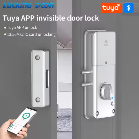 Tuya Bluetooth Smart Door Lock Phone Remote Unlock Magnetic RFID Card Password Temporary Password M1