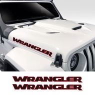 2PCS Car Hood Cover Engine Stickers For Jeep Wrangler JK JL TJ YJ Unlimited Sahara DIY Tuning Access
