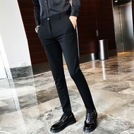 High quality slim fit suit pants for men British workwear suit casual pants for men seluar slack lel