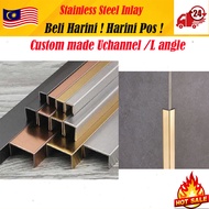 Stainless steel inlay decorative wall L angle Uchannel Pvd Inlay