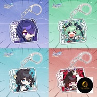 Honkai Star Rail Acheron Aventurine keychain cute emoji acrylic pendant
