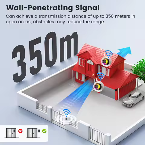 350M lP44 waterproof No Battery EU Plug Doorbell Alarm Night Lighte model lectronic long distance se