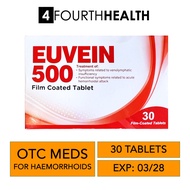 [EXP 03/28] Euvein 500mg 30 Tabs | For acute hemorrhoidal attack