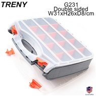 TRENY Plastic Adjustable Tool Organizer Box Storage Container Case Storage boxes for Screws fasterne