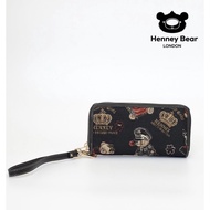 Henneybear HW-061 crown bear Wallet Long 2 Zippers Beautiful And Clear Colors Can Hold A Lot Of Stuf