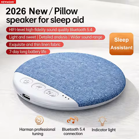 NEW Wireless Pillow Speaker Bluetooth Sleep Speakers Under Pillow Machine with White Noise, 30/60/90