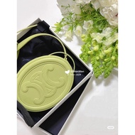 Pig Nose Bag Moon Cake Bag Embossed Smooth Cow Leather Oval Moon Cake Bag Wallet Shoulder Bag Crossbody Bag Women's round Cake Bag Small Size 520Gift Surrogate Shopping One-to-One Version Gift Box