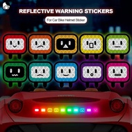 QUENNA 10Pcs Universal Motorcycle Car Reflector Sticker Safety Warning Mark High Reflective Tape for Car Bike Helmet Sticker K9N1
