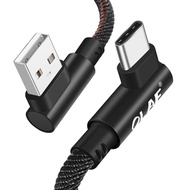 Elough 2เมตร USB ชนิด C 90องศาสาย Usb C สำหรับชาร์จได้อย่างรวดเร็ว Usb C สายเคเบิล Type-C Usb สายชาร์จสำหรับ Samsung S8 S9 Note 9 8 Xiaomi Mi6 Mi8