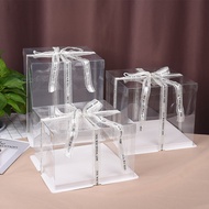 蛋糕盒批发6寸8寸单双层加高三合一生日透明蛋糕盒子 gift box Transparent Cake Box Marble 6/8inch Heighten Transparent cake box💕LOWEST PRICE💕birth