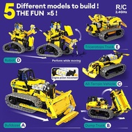 5 in 1 STEM Robot Toy Building Kit, 452 PCS Blocks App & Remote Control Engineering Toys Robotics fo