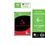 SEAGATE IRONWOLF NAS HDD ST6000VN006 / 6TB / 3.5" / 5400RPM / C/256MB / SATA 6GB/s (ฮาร์ดดิสก์) *ฟรี