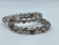 Black mica in rutile quartz 8-9 MM ไหมดำ