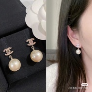 原價💗Chanel classic cc Earrings pearl 經典 珍珠 雙C 耳釘 耳環 閃石 水鑽