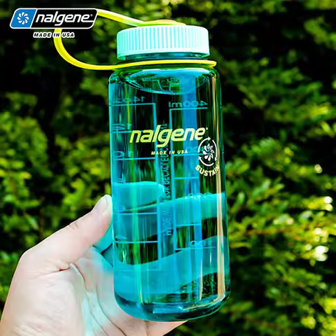 Nalgene Wide Mouth Water Bottle 500ml 1L Durable Leakproof Sports Cup for Hiking Camping Travel Outd