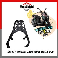 SMATO Black Rack Weiba SYM NAGA 150 Aluminum Alloy Rear Luggage Rack - Aksesori Motor