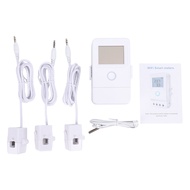 Smart 3-Way Electric Meter Sensor LCD Display 16A Circuit Breaker Over-Temperature Alarm WiFi APP Re