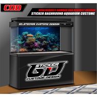 Aquarium STICKER / AQUARIUM BACKGROUND / UNDERsea AQUARIUM WALLPAPER / SEA BASE / CORAL