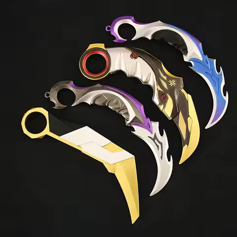 16cm Karambit Keychain Valorant Game Peripherals Prime Karambit Tactical Knife Metal Model Samurai S