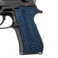 G10 Grips for Beretta 92fs, m9, 92a1, 96a1, 92 INOX, 96 Full Size, Tactical Slant Texture, Black Gun