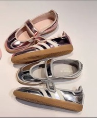 🍬adidas originals Samba Jane 夏日糖果 薄底T頭鞋 魔術貼瑪麗珍鞋  金屬銀 粉白銀 女款