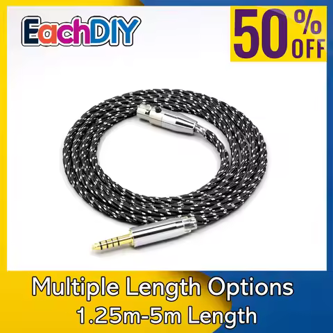 OCC Mixed OFC Twisting Nylon Earphone Cable For AKG K371BT Beyerdynamic DT177x GO Pioneer HDJ-X10 Se