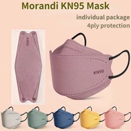 （ Individual Package ）20PCS Morandi Color KN95 Mask 4plys Reusable 3d Face Mask N95 KF94 Respirator Protection Pff2 Facial