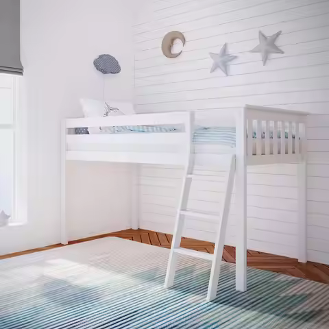 Twin Bed Frame For Kids, White