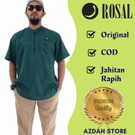 baju koko kurta lengan pendek pakistan modern warna dewasa pria muslim - hijau l