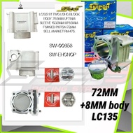 SWIPOH S1 TWO LONG BLOCK CERAMIC LC135 62MM 63MM 65MM 68MM 72MM +BODY 8MM