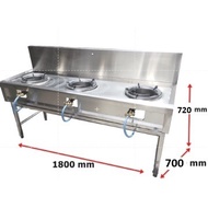 DIY 3 kwali range, 3 tungku dapur, tomyam, mee goreng. 3 tunku. high pressure burner. pasar Ramadan