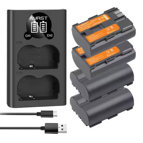 2500mAh BP-511 BP-511A BP 511A battey + USB Charger for Canon G6 G5 G3 G2 G1 EOS 300D 50D 40D 30D 20