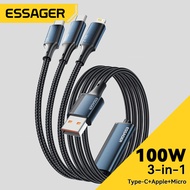 Essager 7A 100W 3 in 1 USB Cable
