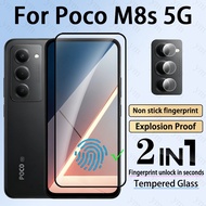 2 in 1 Poco M8s 5G Tempered Glass Screen Protector For Poco C85 C81 C75 C71 X7 F7 M7 Pro Camera Lens