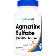 Nutricost Agmatine Sulfate 1000mg, 120 Capsules - Gluten Free, Non GMO, 500mg Per Capsule