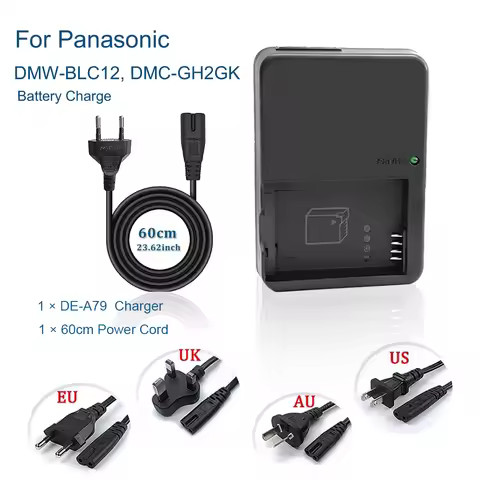DE-A79 DEA79 Charger For Panasonic DMW-BLC12,DMW-BLC12E,DMC-BLC12PP Battery, LUMIX DMC-FZ1000,FZ300,