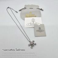 VW Skull Necklace Vivian Sweet Decorated With Crystals Silver Accessories