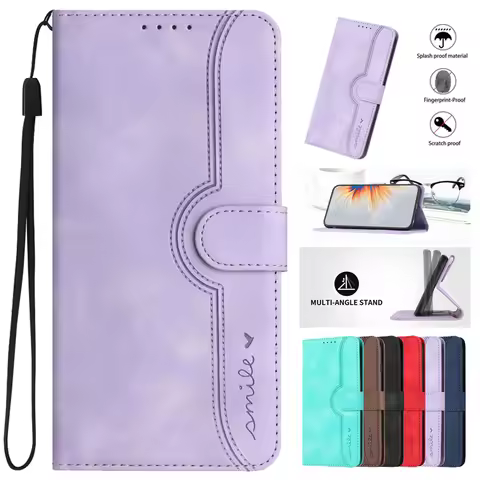 Leather Case on For Etui Tecno Spark 40 Pro Case Wallet Flip Book Cover sFor Tecno Spark 40 Pro KM6 