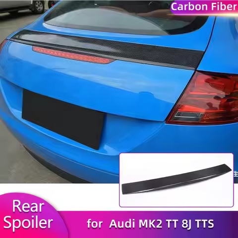 Carbon Fiber Rear Trunk Spoiler Wings for Audi MK2 TT 8J TTS 2007-2014 Auto Car Racing Rear Spoiler 