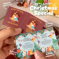 Christmas Rub Gold Verse for Church Souvenirs Bible Verse Scratch/ Christian Catholic Gift/