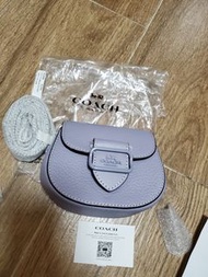 Coach 薰衣草紫 logo配綠 小廢包各一