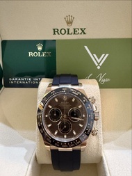 （Sold) 2021年勞力士 Rolex 116515 116515LN New Choco 朱古力面膠帶地通拿 Rosegold Oysterflex Daytona